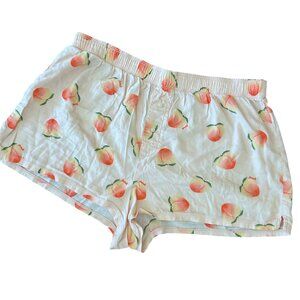 VICTORIA’S SECRET PINK PEACH PRINTED BOXER SLEEP SHORTS Size Medium Loungewear